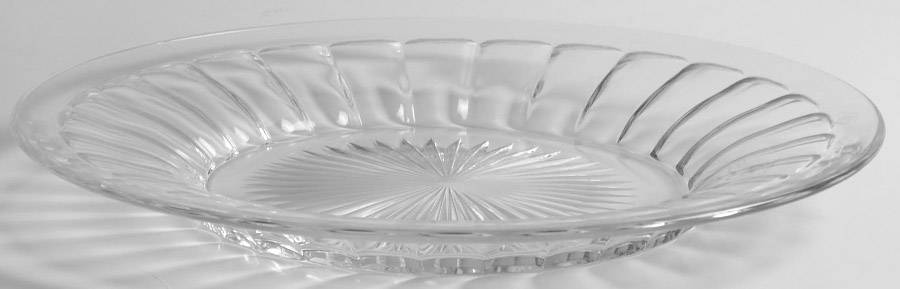 Narrow Flute Clear (Stem  393) Dinner Plate by Heisey-1