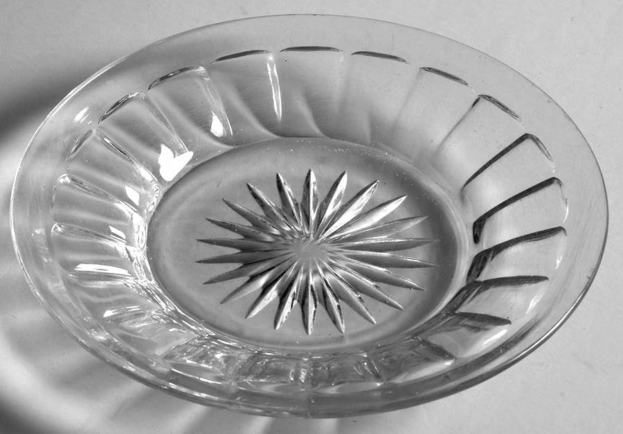 Narrow Flute Clear (Stem  393) Coaster by Heisey-1