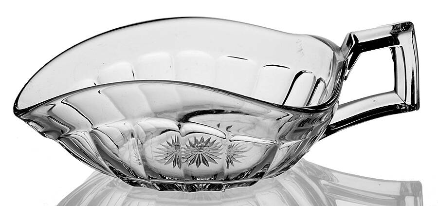 Narrow Flute Clear (Stem  393) Handled Tricorne Jelly by Heisey-1