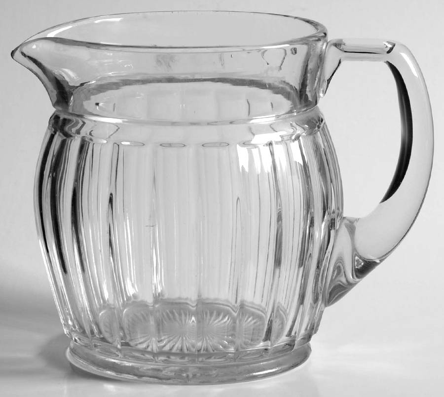 Narrow Flute Clear (Stem  393) 20 Oz Pitcher by Heisey-1