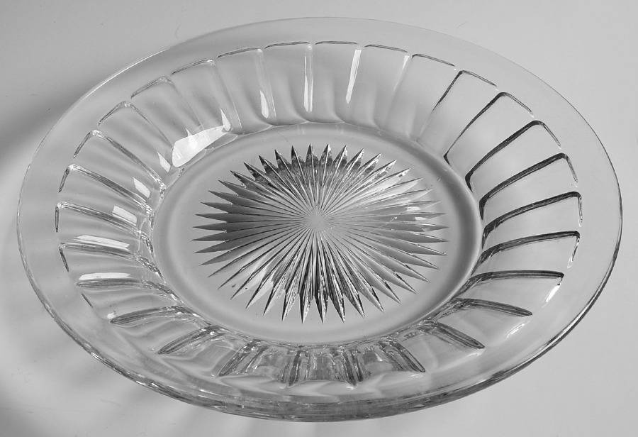 Narrow Flute Clear (Stem  393) Dinner Plate by Heisey-1