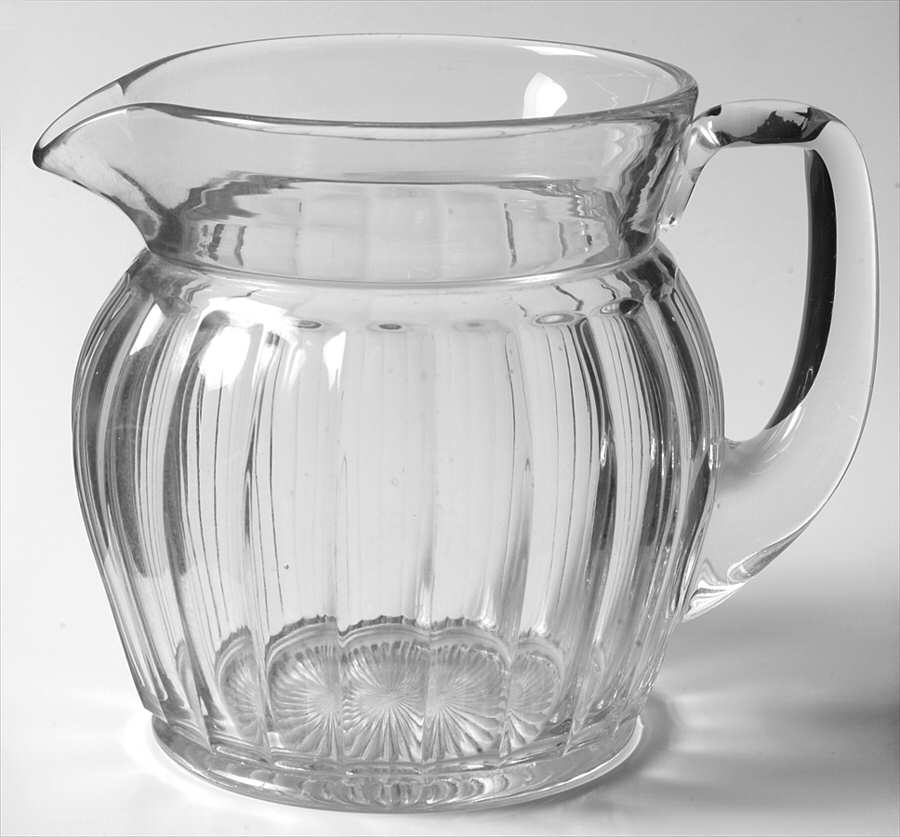 Narrow Flute Clear (Stem  393) 48 Oz Pitcher by Heisey-1
