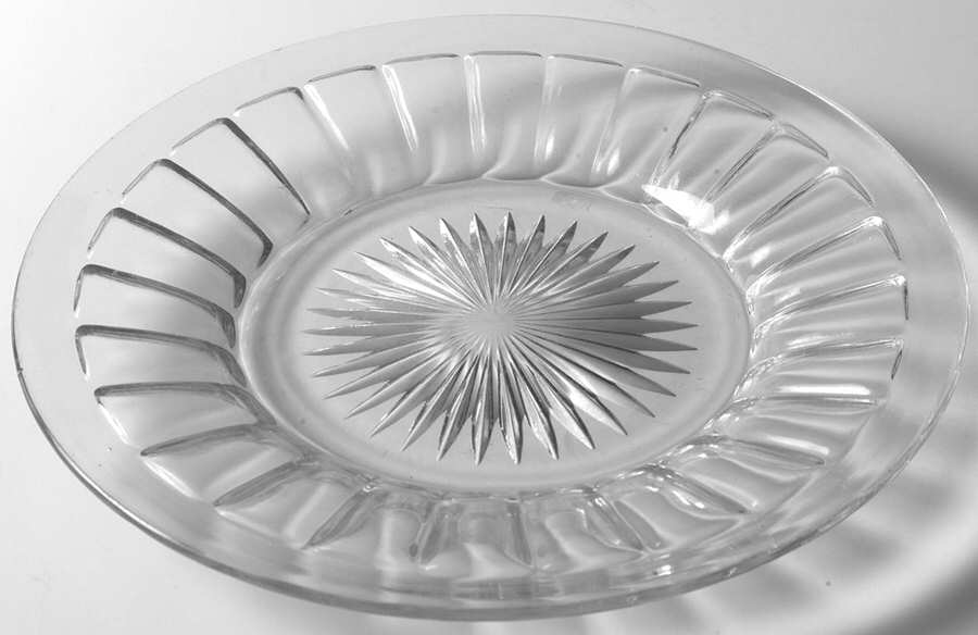 Narrow Flute Clear (Stem  393) Luncheon Plate by Heisey-1