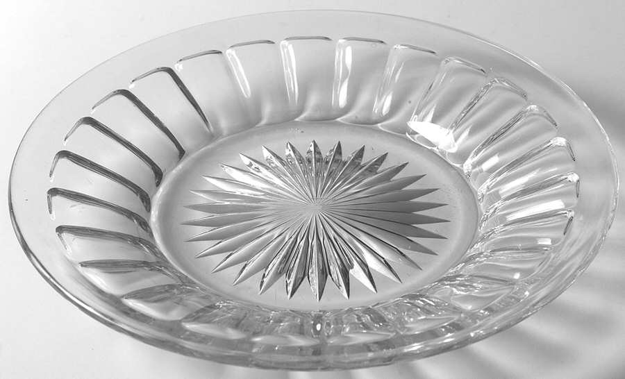 Narrow Flute Clear (Stem  393) Bread & Butter Plate by Heisey-1