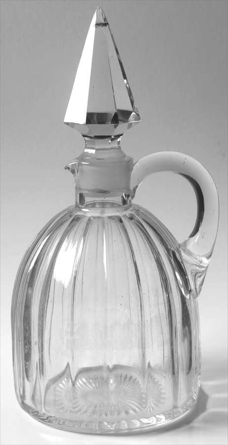 Narrow Flute Clear (Stem  393) Round Decanter with Handle & Stopper by Heisey-1