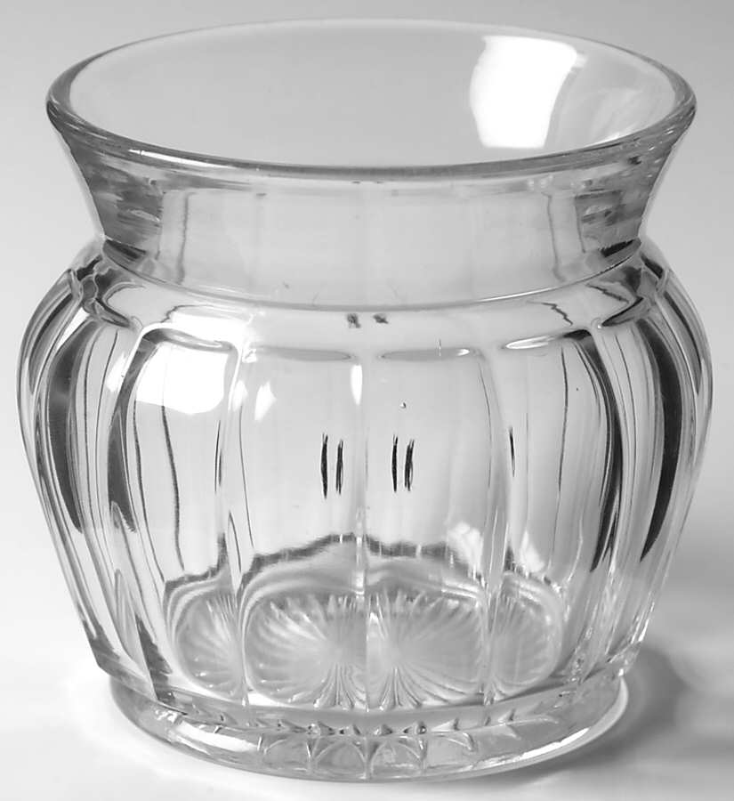 Narrow Flute Clear (Stem  393) Sugar-Open by Heisey-1