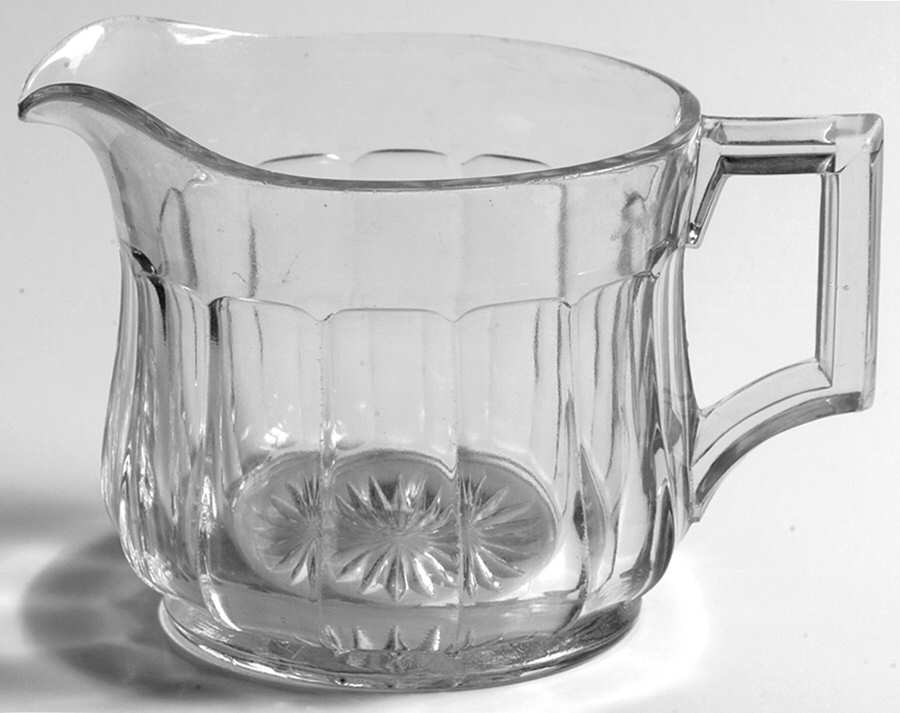Narrow Flute Clear (Stem  393) Creamer by Heisey-1