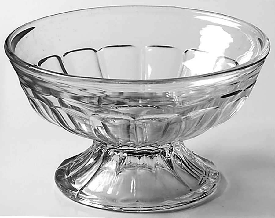 Narrow Flute Clear (Stem  393) Footed Sherbet Bowl by Heisey-1