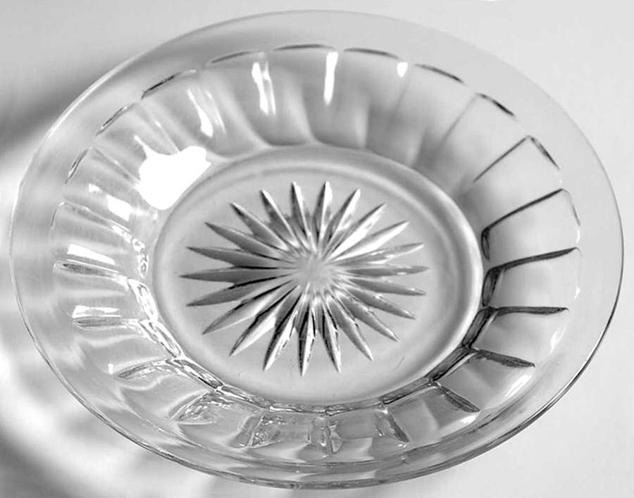 Narrow Flute Clear (Stem  393) Coaster by Heisey-1