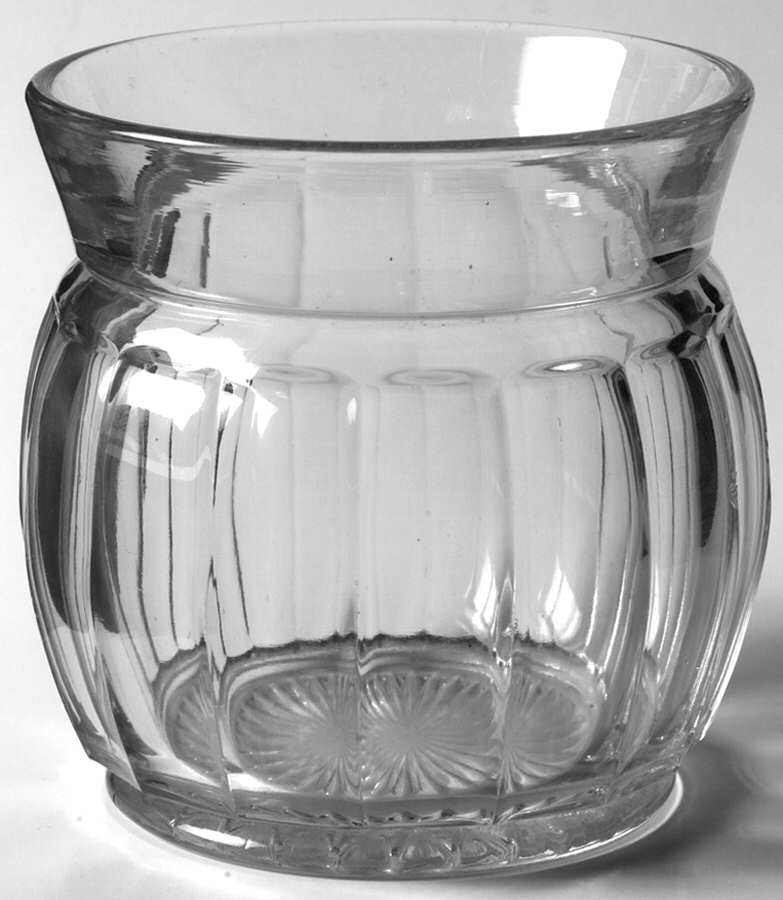 Narrow Flute Clear (Stem  393) Sugar-Open by Heisey-1