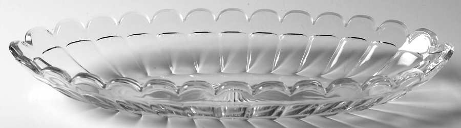 Narrow Flute Clear (Stem  393) 12" Oval Celery by Heisey-1