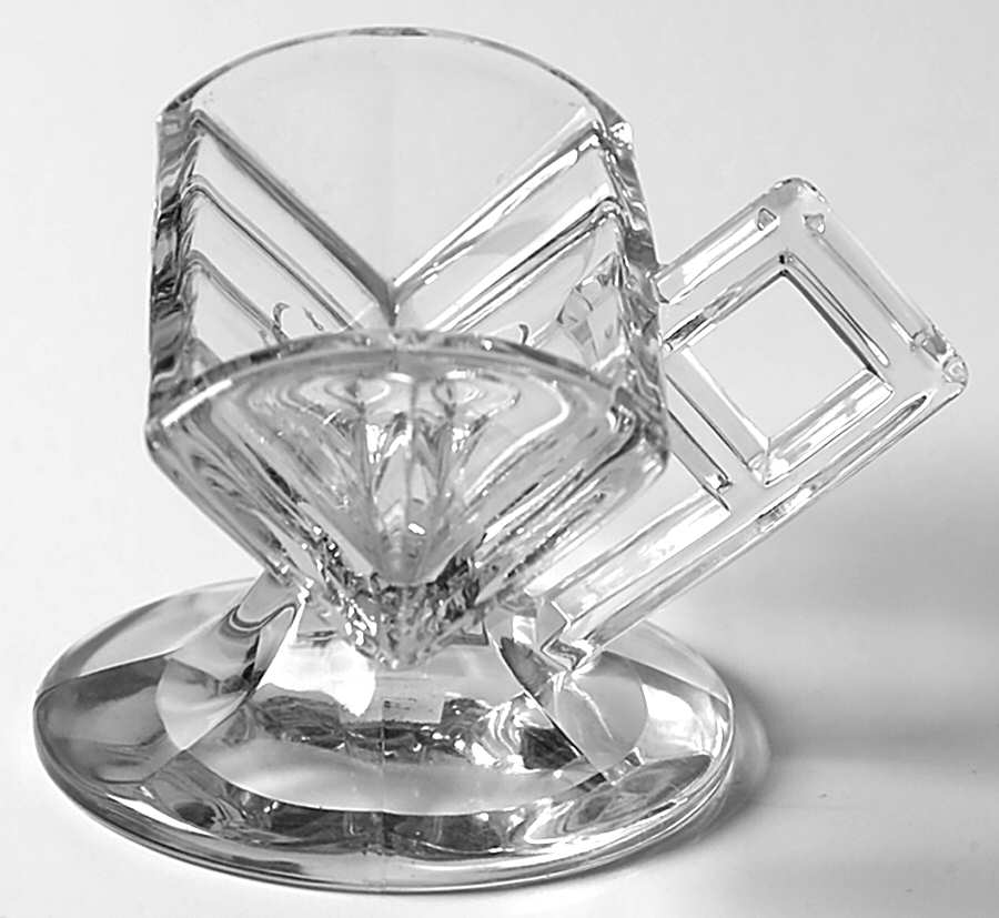 Narrow Flute Clear (Stem  393) Individual Domino Sugar by Heisey-1
