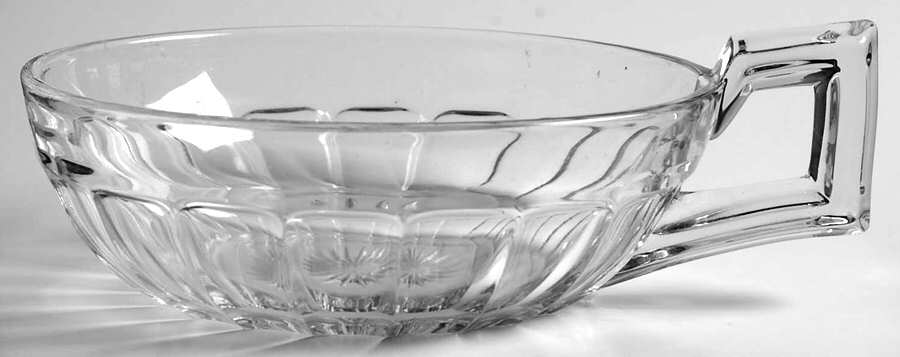 Narrow Flute Clear (Stem  393) Open Flat Handled Jam/Jelly by Heisey-1