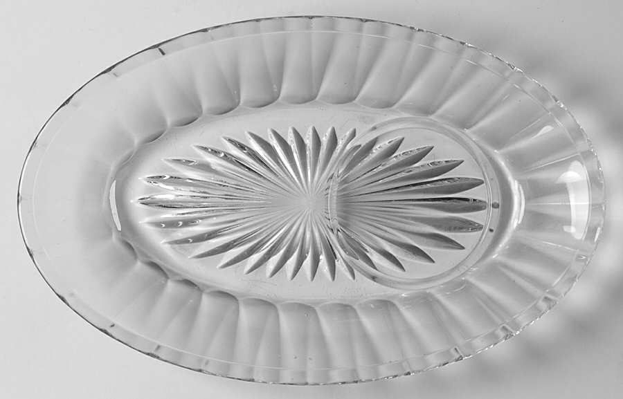 Narrow Flute Clear (Stem  393) Snack Tray For Sherbet by Heisey-1