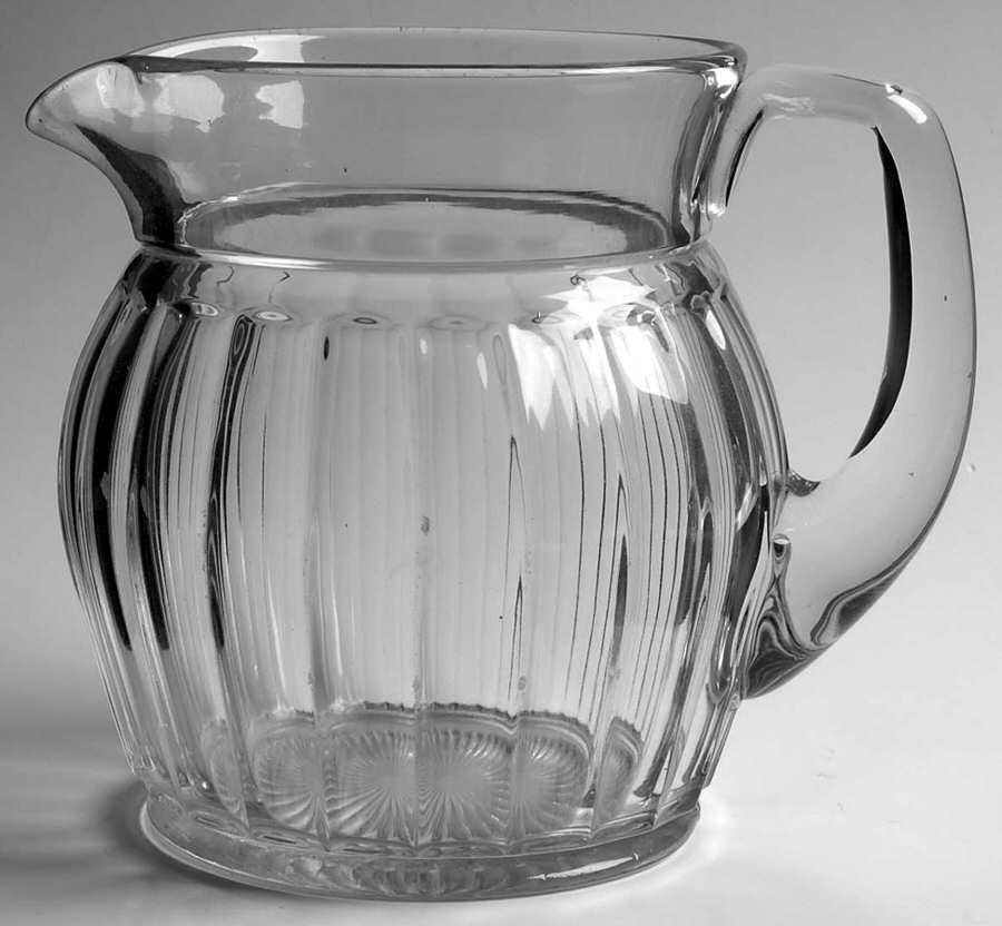Narrow Flute Clear (Stem  393) 42 Oz Pitcher by Heisey-1