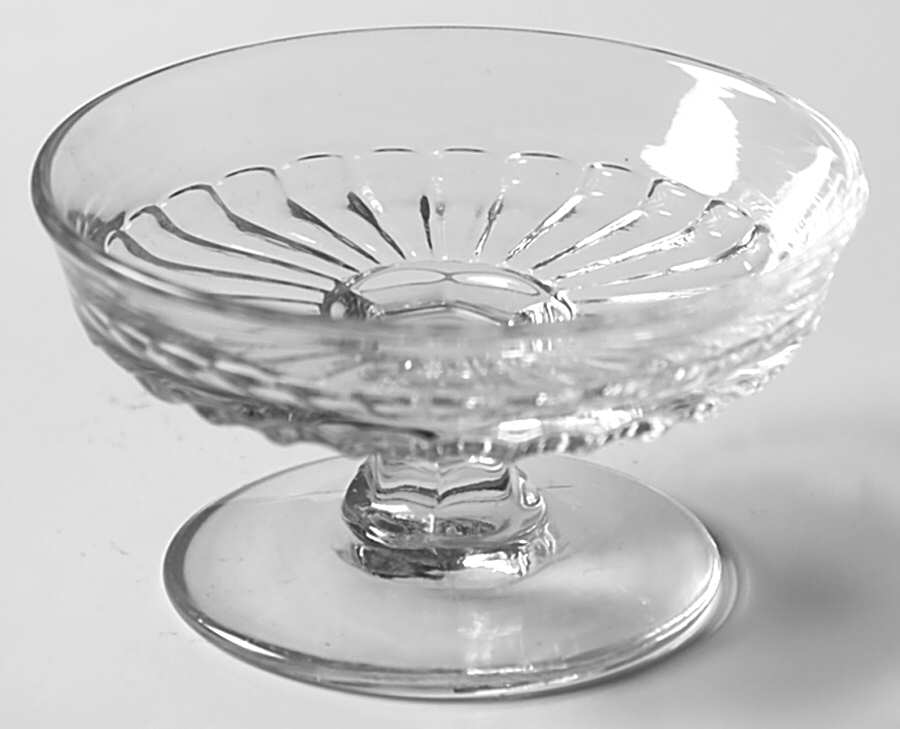 Narrow Flute with Rim Clear (Line 473) Individual Almond by Heisey-1