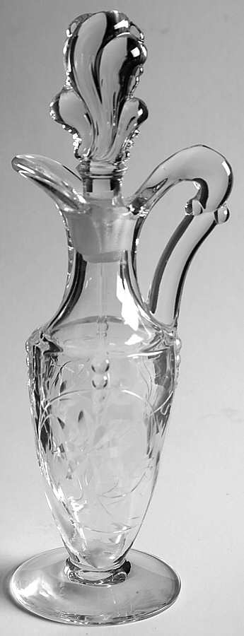 Narcissus Oil Cruet & Stopper by Heisey-1