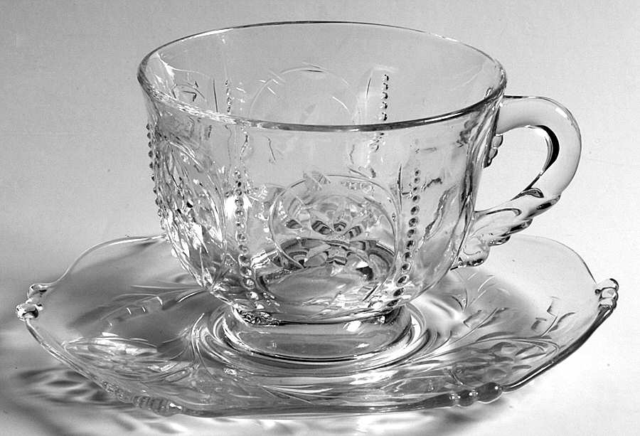 Narcissus Cup & Saucer Set by Heisey-1