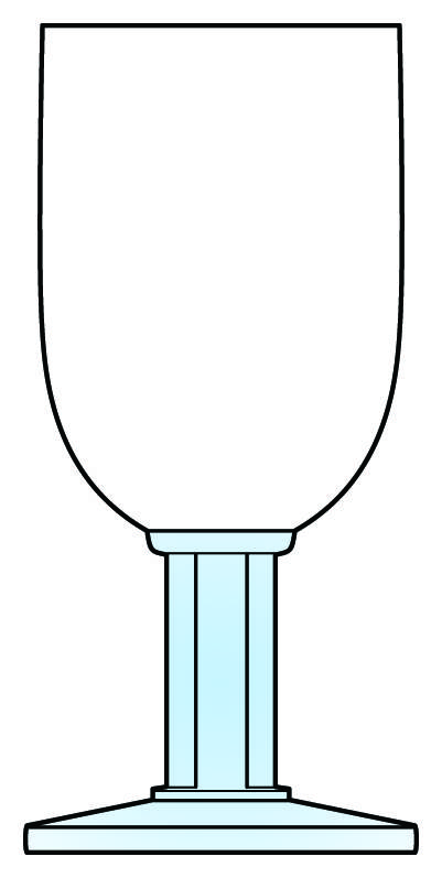 New Era Blue Flashed Water Goblet by Heisey-1