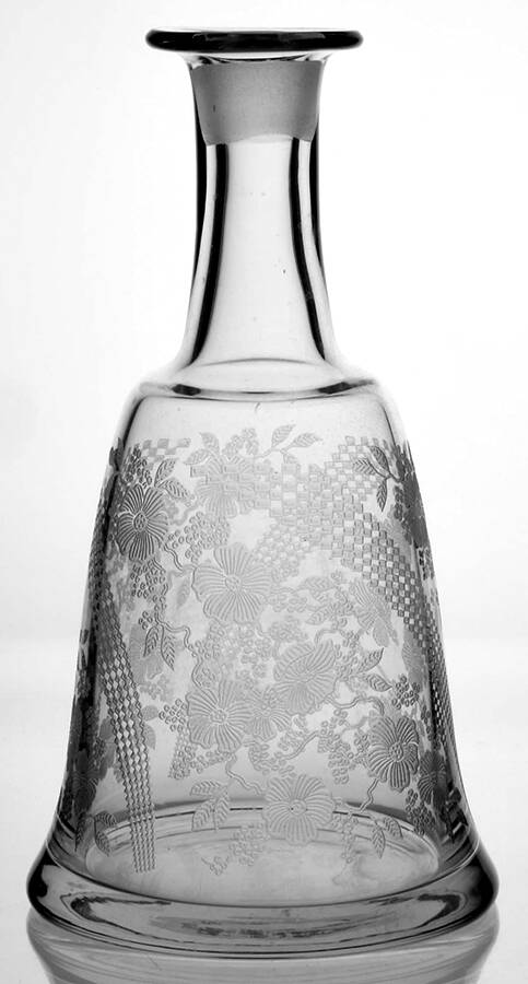 Normandie Clear Decanter No Stopper by Heisey-1