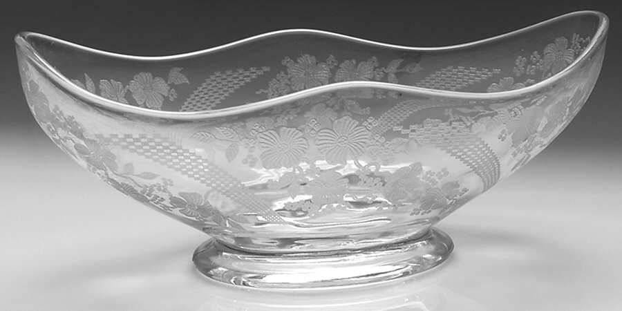 Normandie Clear Floral Bowl by Heisey-1