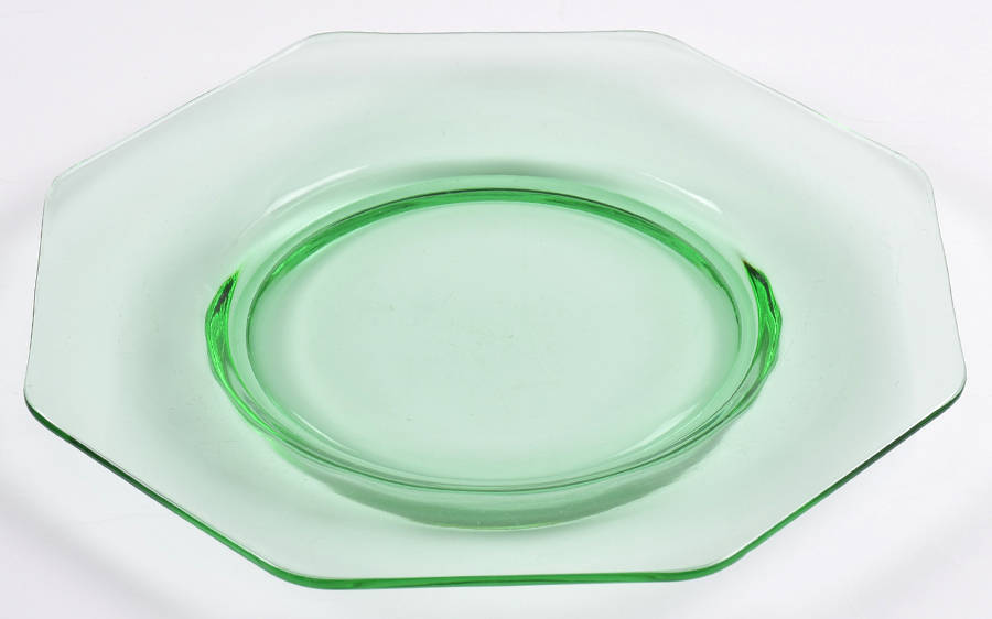Octagon Green (Moongleam) Luncheon Plate by Heisey-1