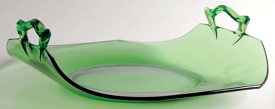 Octagon Green (Moongleam) Muffin Tray by Heisey-1