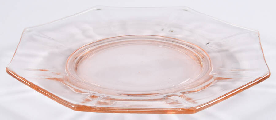 Octagon Pink 7" Salad Plate by Heisey-1