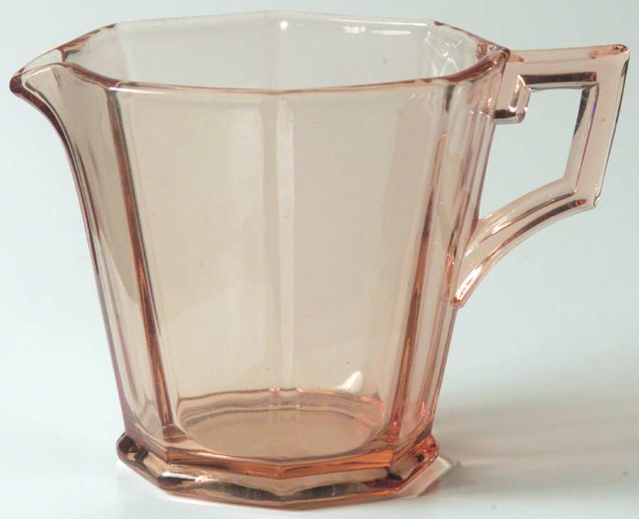 Octagon Pink Creamer by Heisey-1