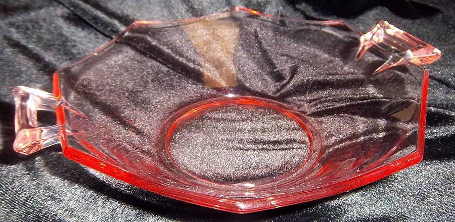 Octagon Pink Mint Dish by Heisey-1