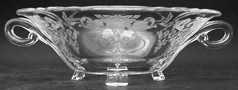 Old Colony Clear (Stem 3380) 8" Handled Bowl by Heisey-1