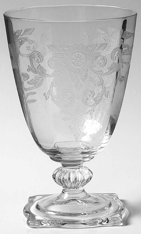 Old Colony Clear (Stem 3390) Low Water Goblet by Heisey-1