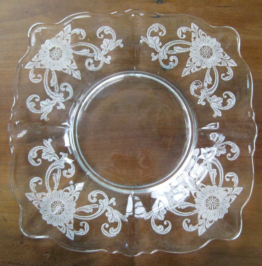Old Colony Clear (Stem 3390) Square Salad Plate by Heisey-1