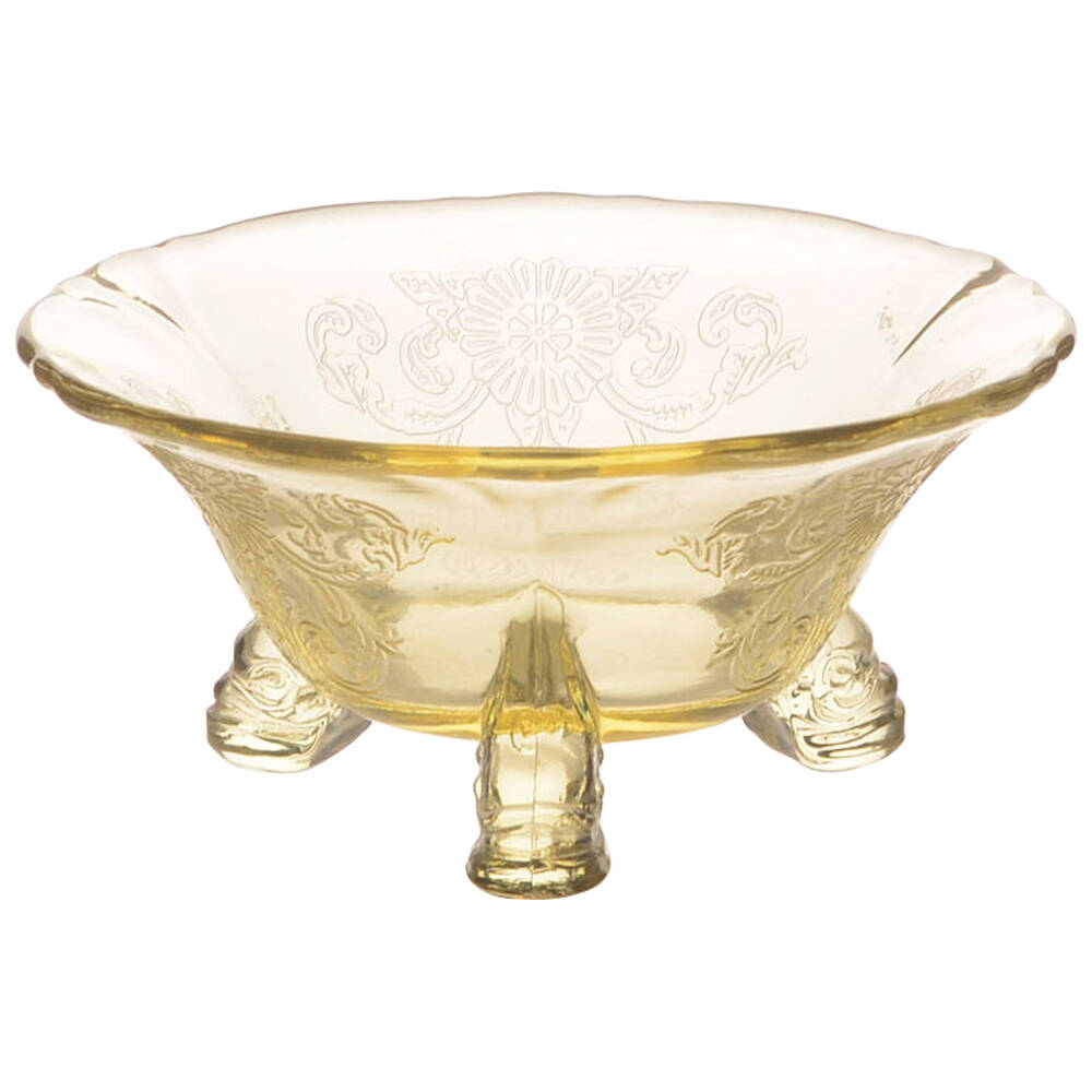 Old Colony Yellow Sahara (Stem 3390) Three-Toed Bowl by Heisey-1