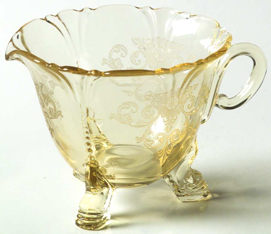 Old Colony Yellow Sahara (Stem 3390) Creamer by Heisey-1