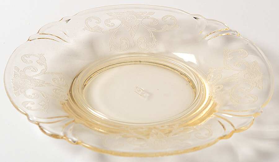 Old Colony Yellow Sahara (Stem 3390) Saucer Only by Heisey-1
