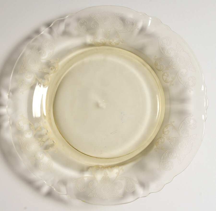 Old Colony Yellow Sahara (Stem 3390) Luncheon Plate by Heisey-1