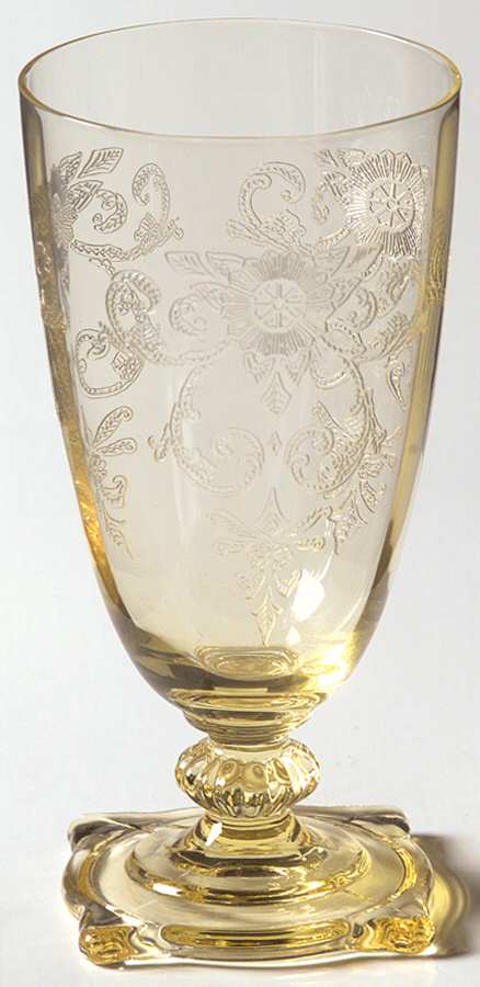 Old Colony Yellow Sahara (Stem 3390) Juice Glass by Heisey-1