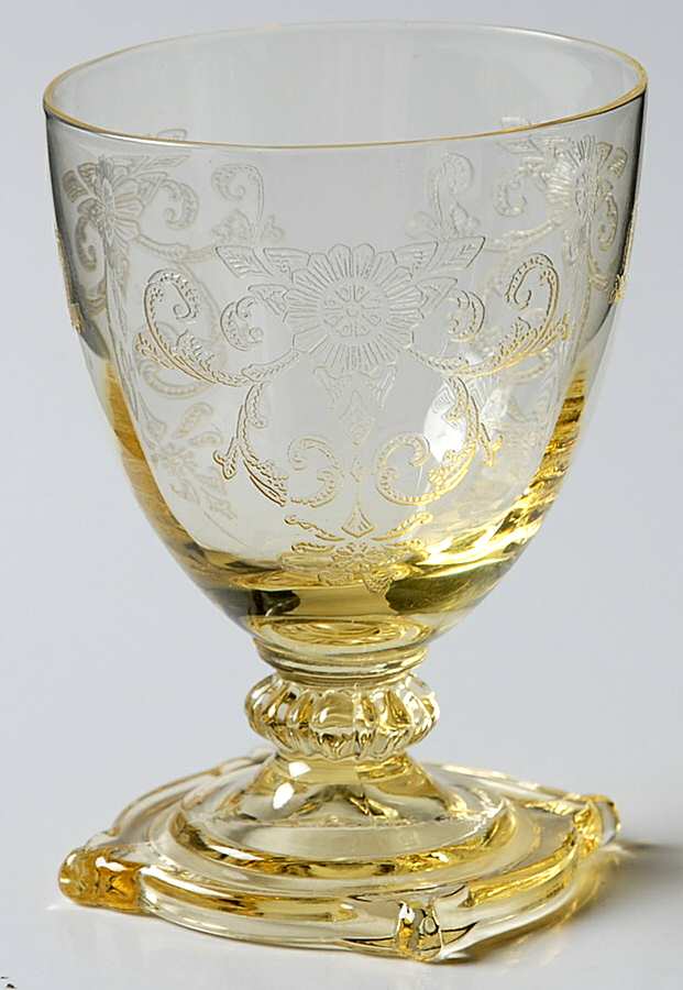 Old Colony Yellow Sahara (Stem 3390) Oyster or Fruit Cocktail by Heisey-1