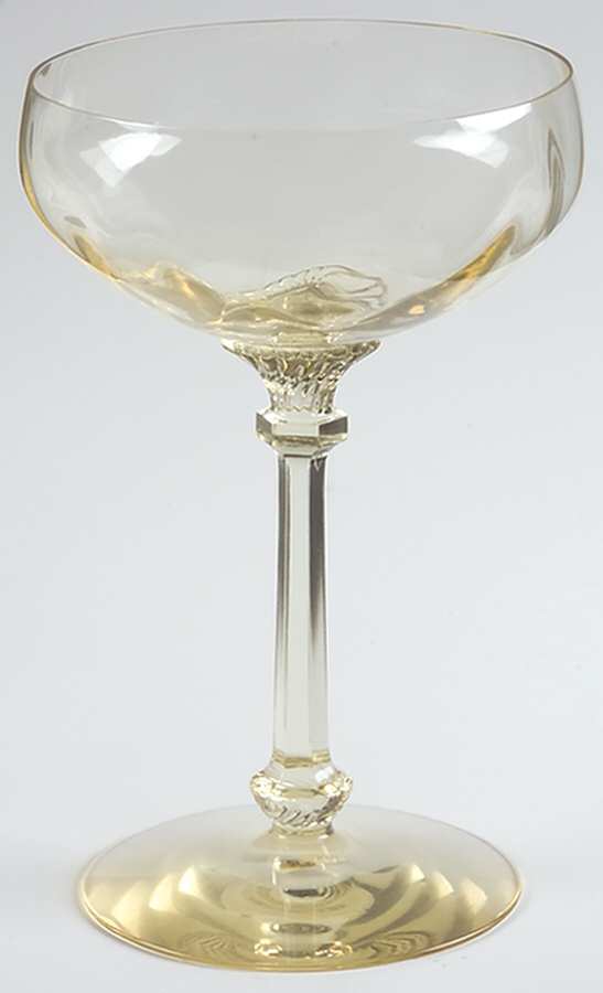 Old Dominion Sahara Yellow Champagne/Tall Sherbet by Heisey-1