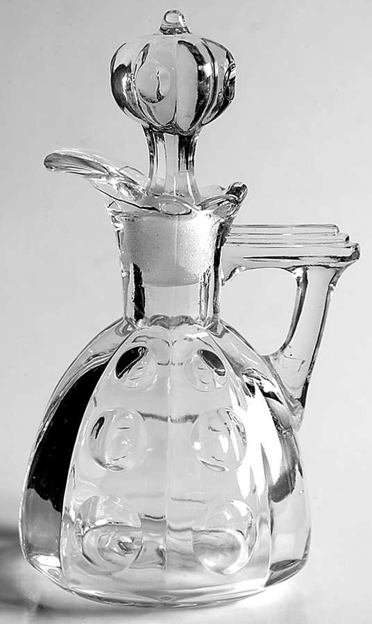 Old Sandwich Clear Oil Cruet & Stopper by Heisey-1
