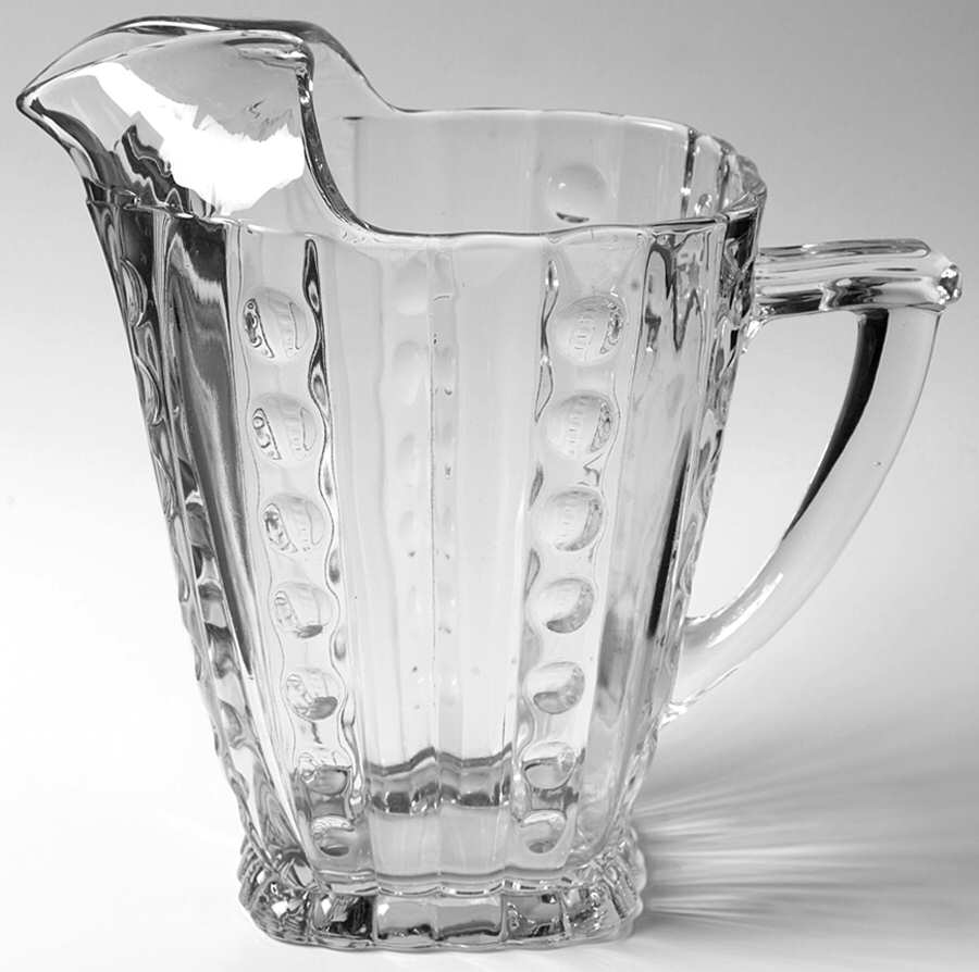 Old Sandwich Clear 56 Oz Ice Lip Pitcher by Heisey-1