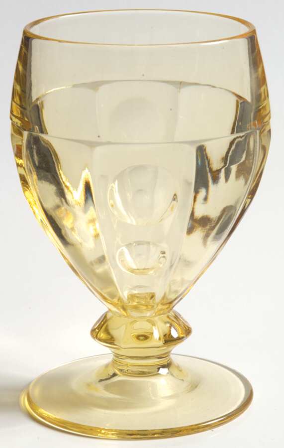 Old Sandwich Yellow Water Goblet by Heisey-1