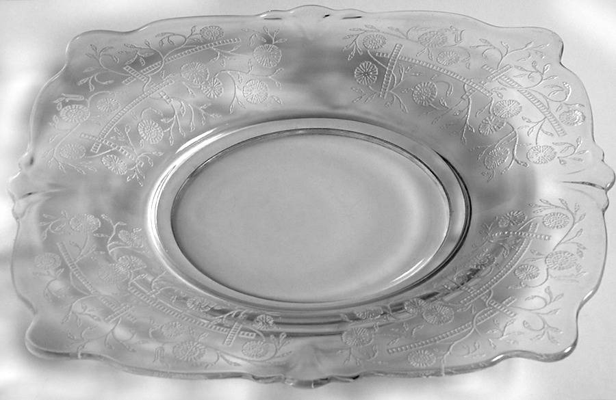 Olympiad (Stem #3411) Square Bread & Butter Plate by Heisey-1