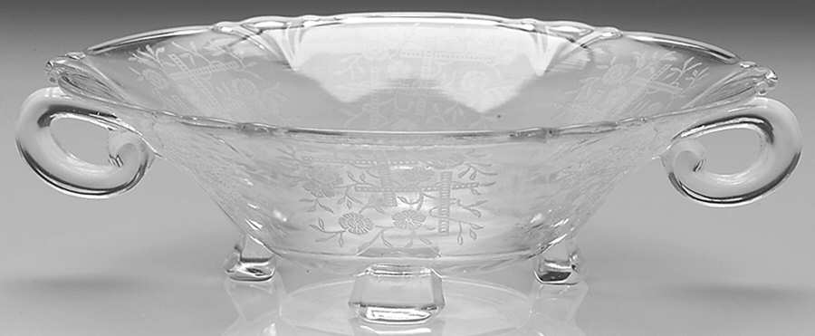 Olympiad (Stem #3411) Footed Handled Open Jam/Jelly by Heisey-1