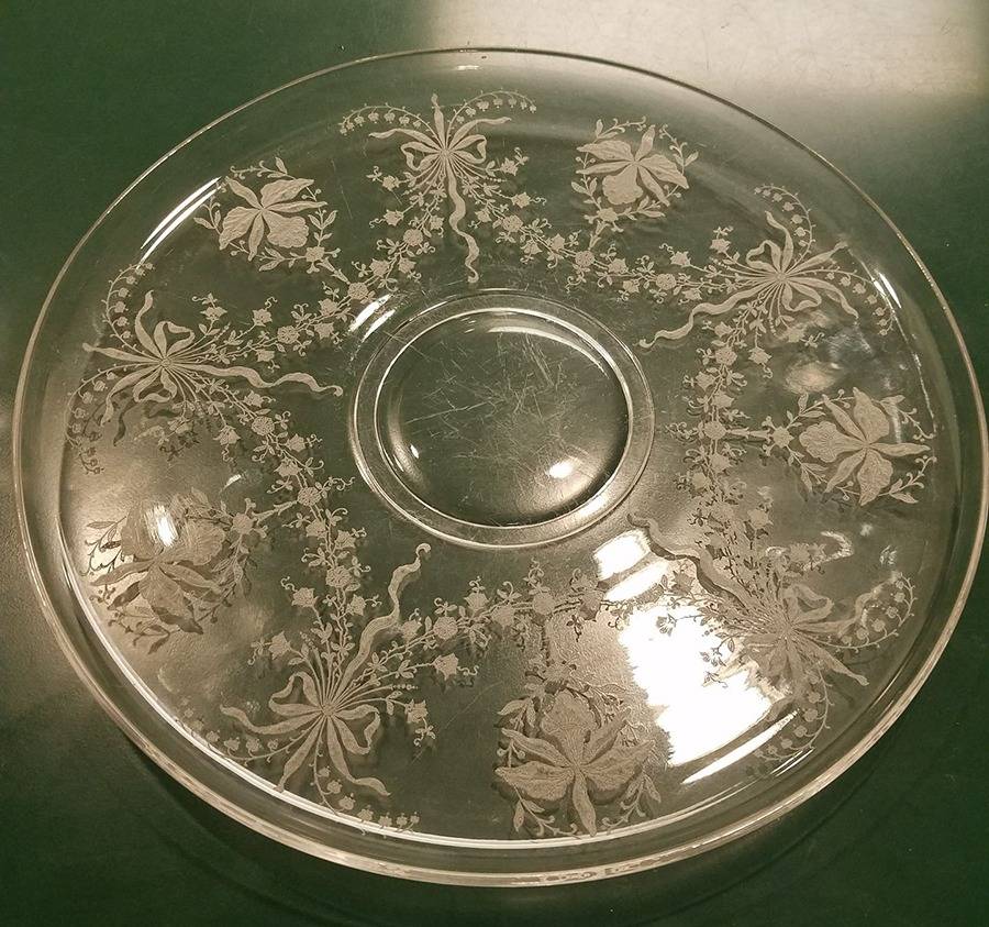 Orchid 14" Torte Plate by Heisey-1