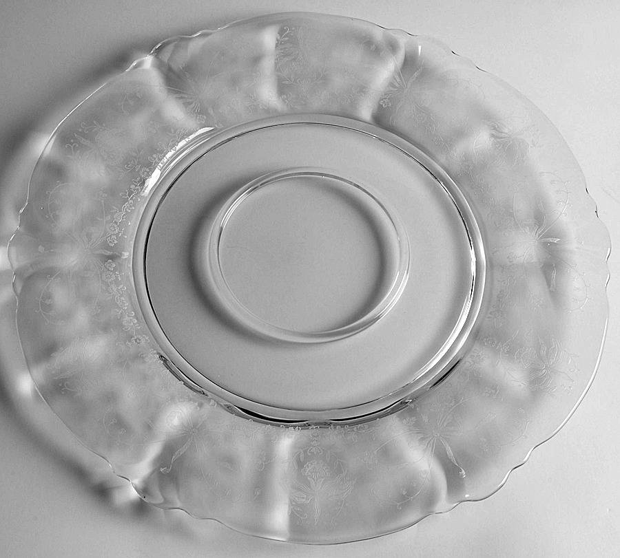 Orchid Cheese & Cracker Plate by Heisey-1