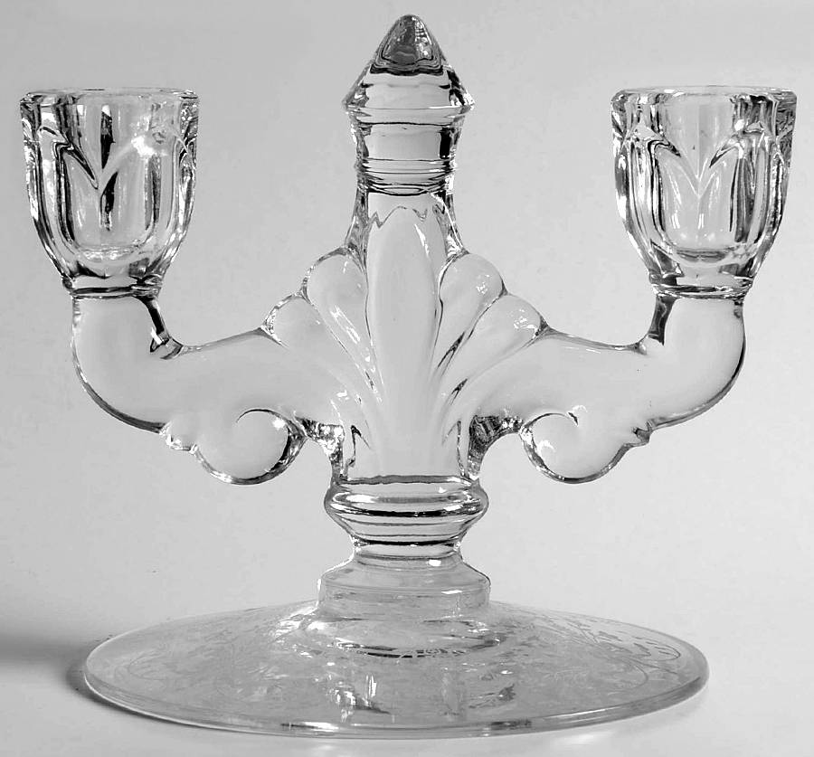 Orchid Double Light Candlestick by Heisey-1