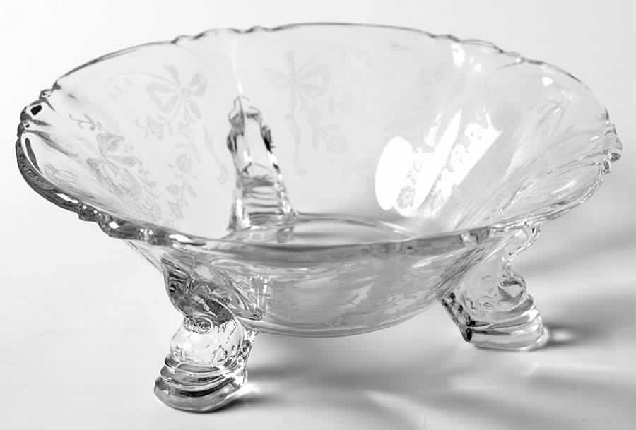 Orchid Mint Dish-Dolphin 3 Toed by Heisey-1