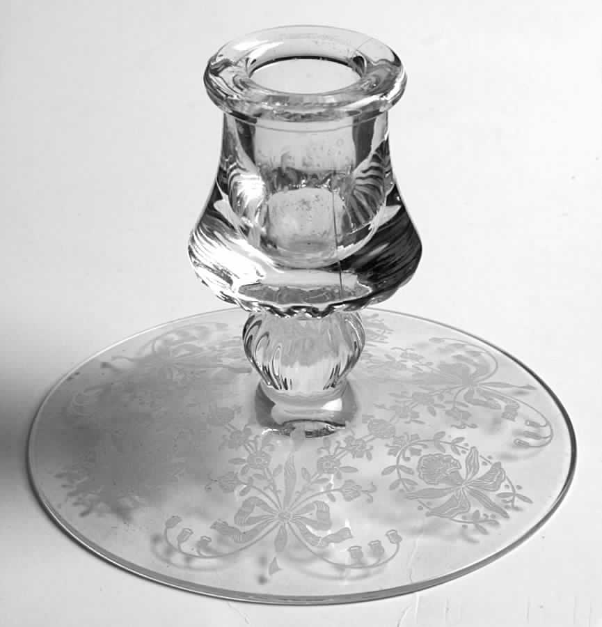 Orchid Single Light Candlestick by Heisey-1